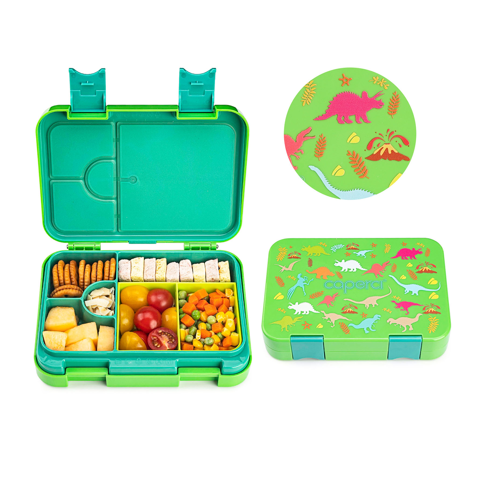 Caperci Dinosaur Bento Lunch Box for Kids