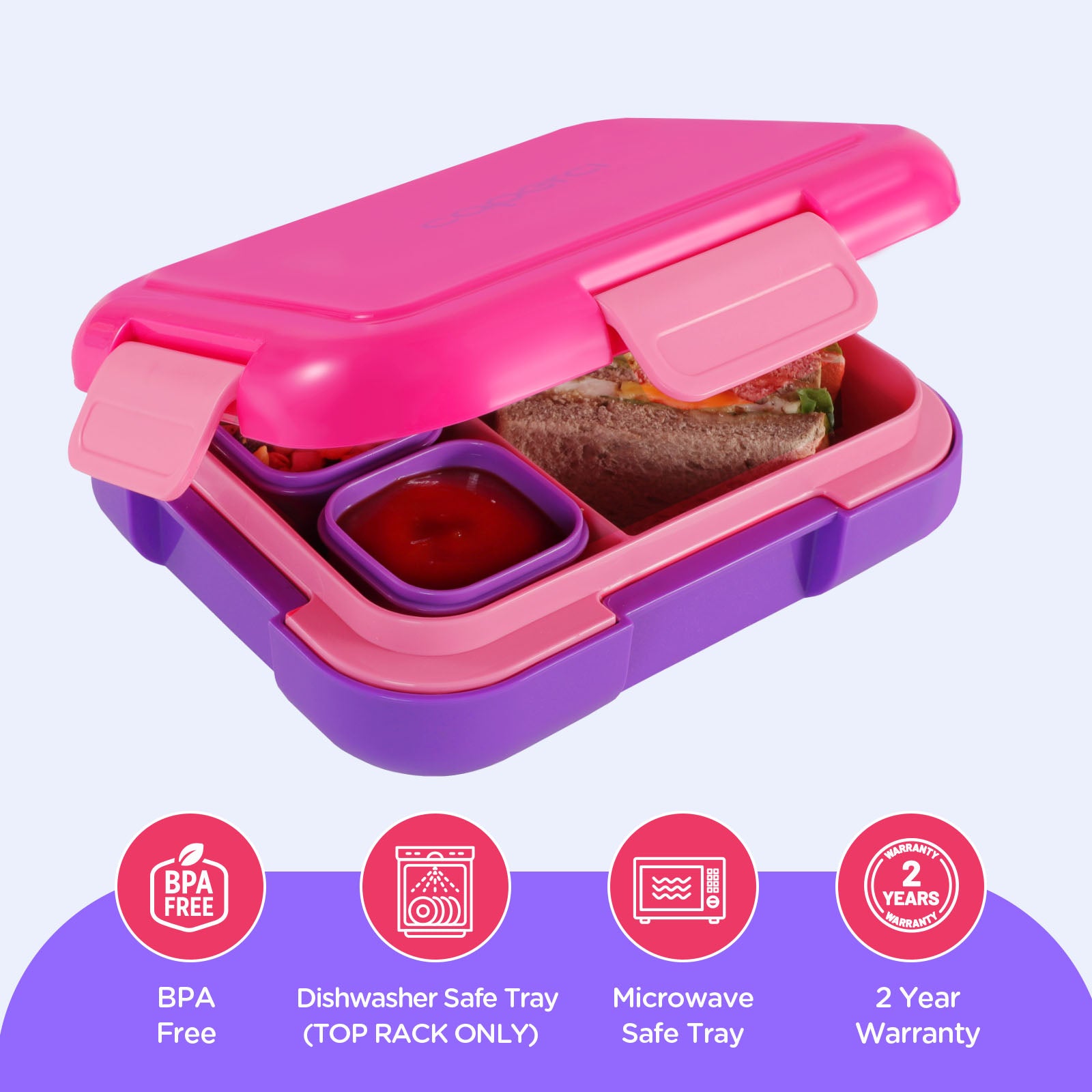 Caperci Versatile Kids Bento Lunch Box - Leakproof 6-Compartment Children's  Lunch Container with Rem…See more Caperci Versatile Kids Bento Lunch Box 