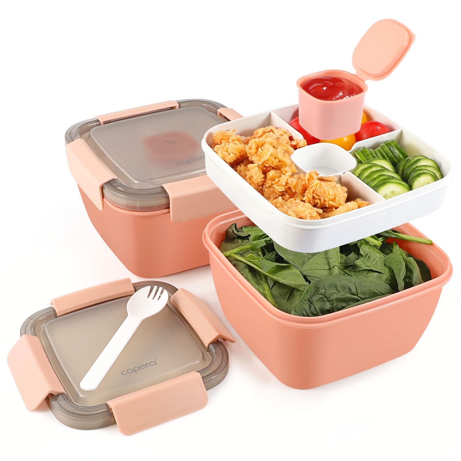 Caperci Salad Container for Lunch To Go