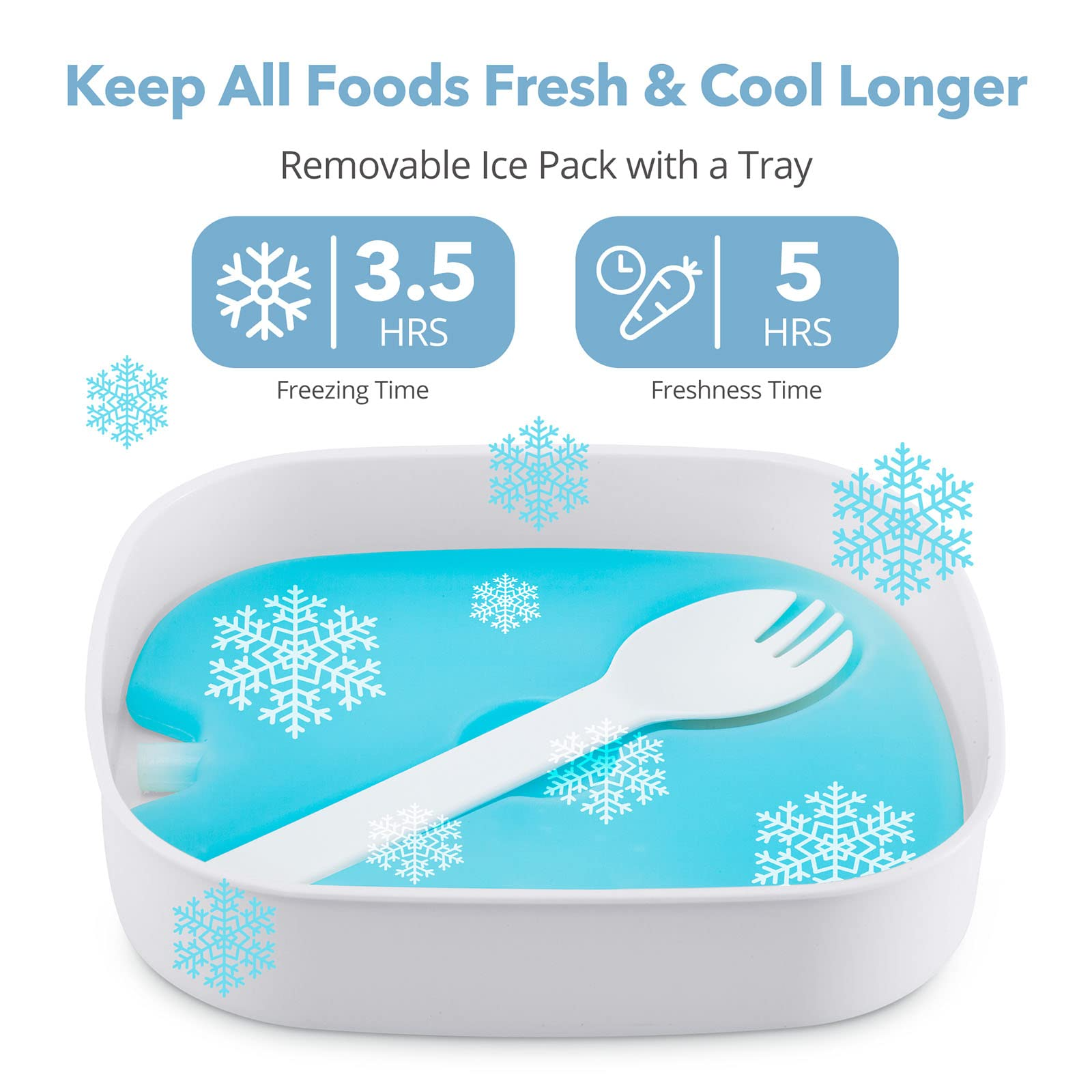 Caperci Chill Salad Lunch Container with Ice Pack