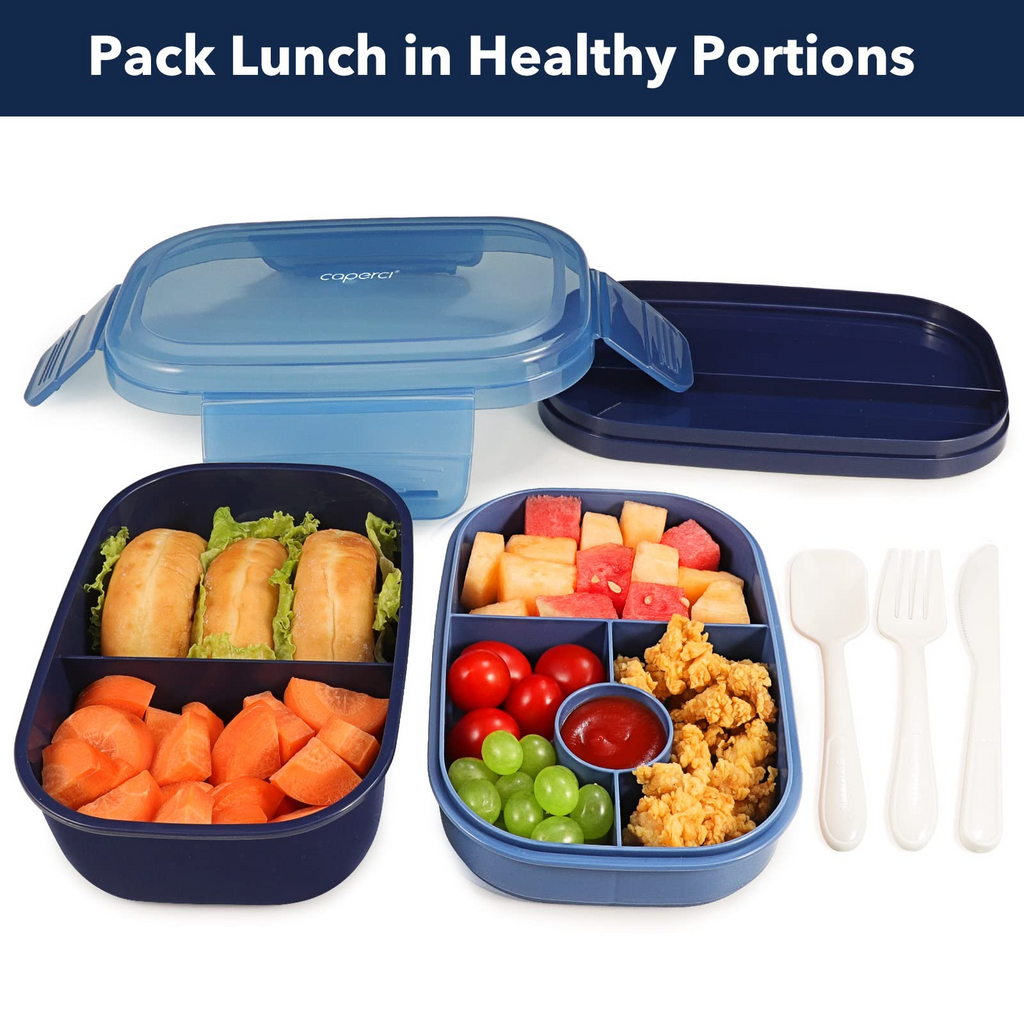 Caperci Stackable Bento Box Adult Lunch Box