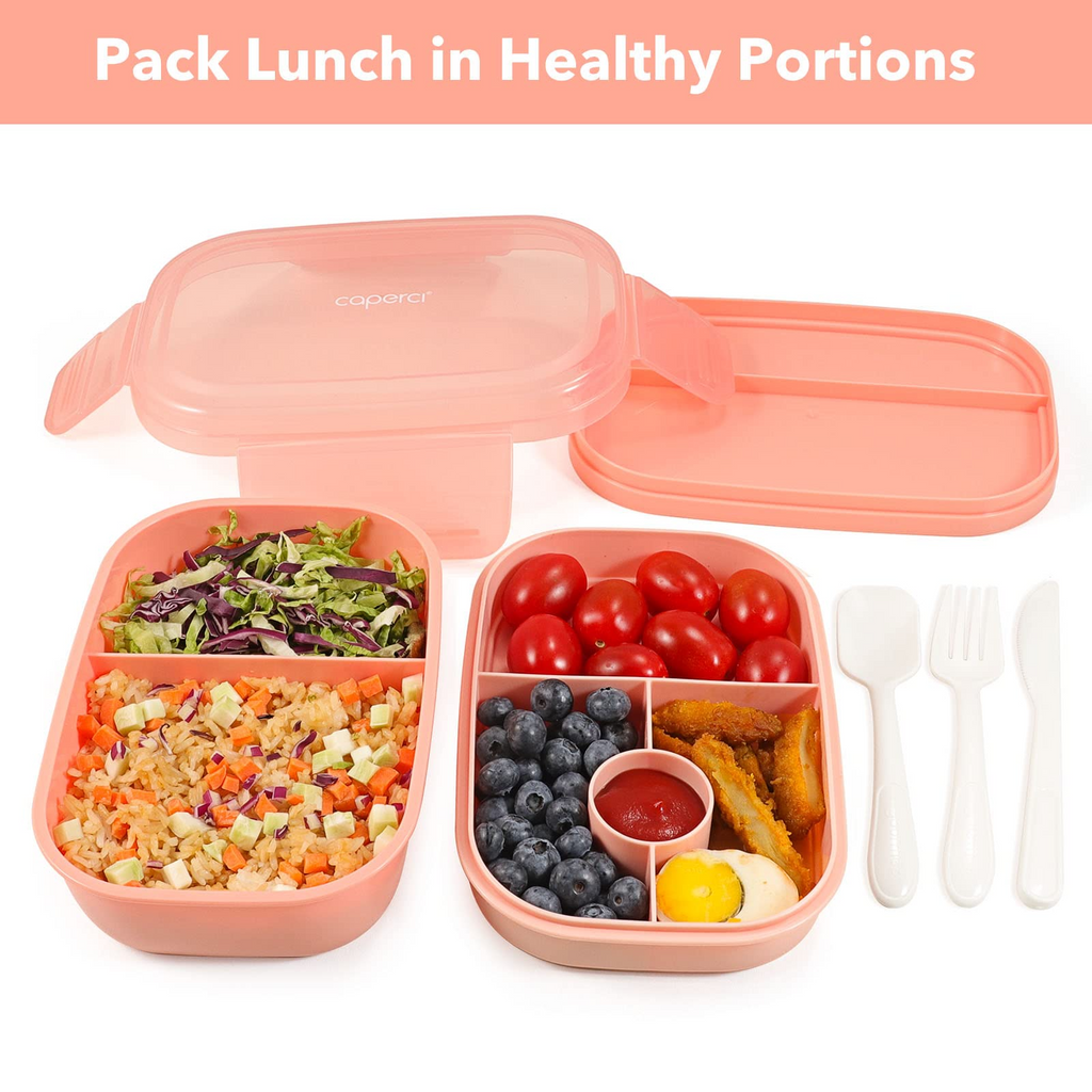 Caperci Stackable Bento Box Adult Lunch Box