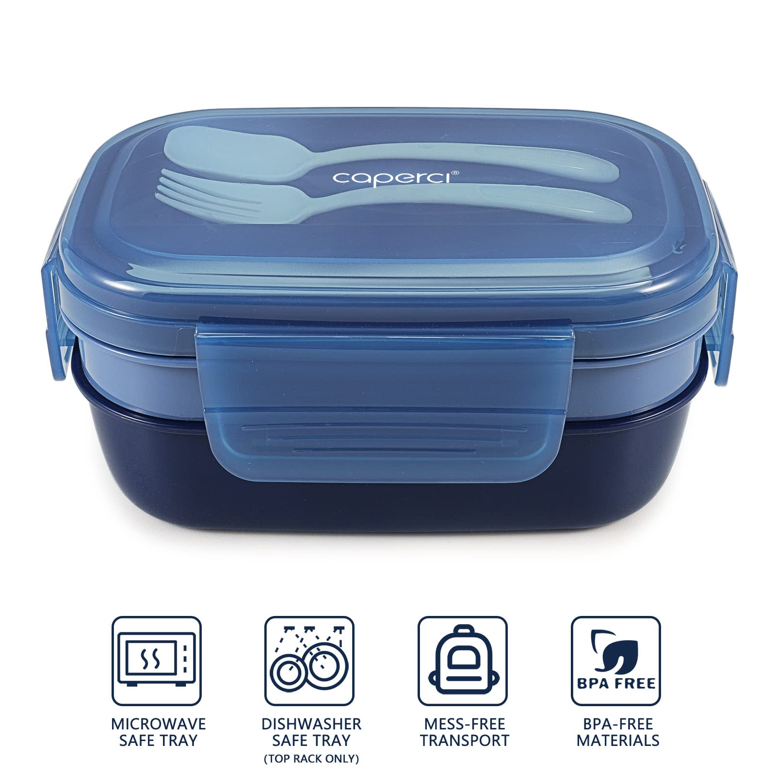 Caperci Classic Bento Box Adult Lunch Box for Older Kids - Leakpoof 47 oz  3-Compartment Containers f…See more Caperci Classic Bento Box Adult Lunch